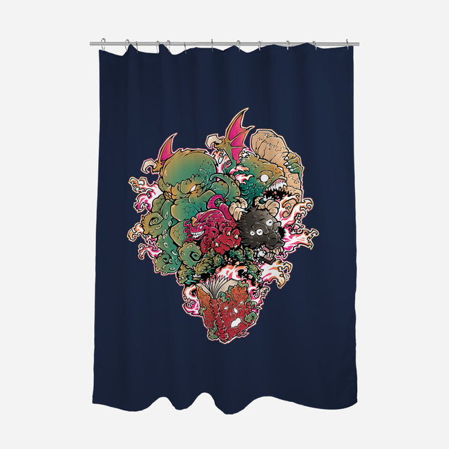 Lovecraftian Nightmare-none polyester shower curtain-Fearcheck