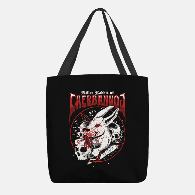 Killer Rabbit-none basic tote bag-Logozaste