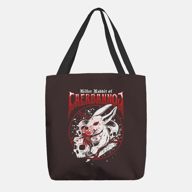 Killer Rabbit-none basic tote bag-Logozaste