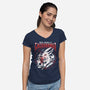 Killer Rabbit-womens v-neck tee-Logozaste