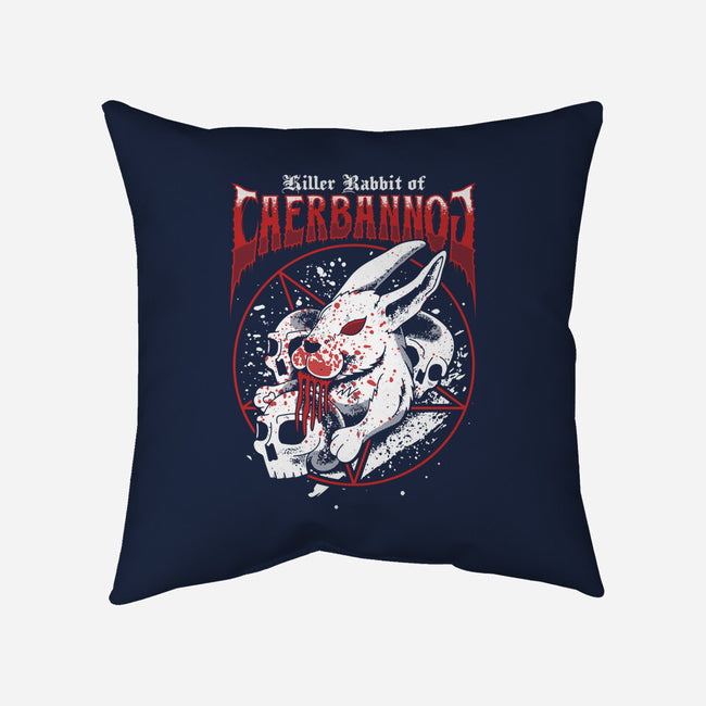 Killer Rabbit-none removable cover w insert throw pillow-Logozaste