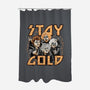 Stay Gold-none polyester shower curtain-momma_gorilla