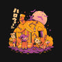Purrpkin House-womens fitted tee-eduely
