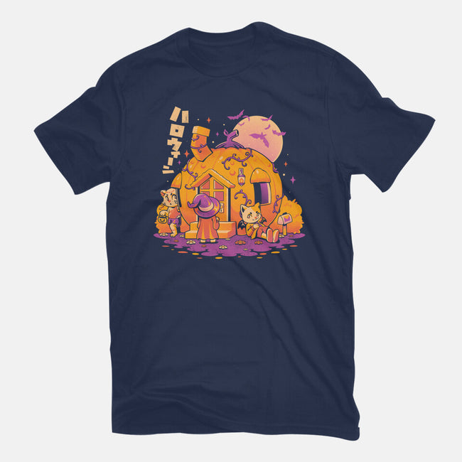 Purrpkin House-womens fitted tee-eduely