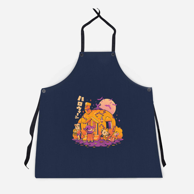 Purrpkin House-unisex kitchen apron-eduely