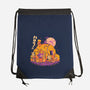 Purrpkin House-none drawstring bag-eduely