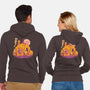 Purrpkin House-unisex zip-up sweatshirt-eduely