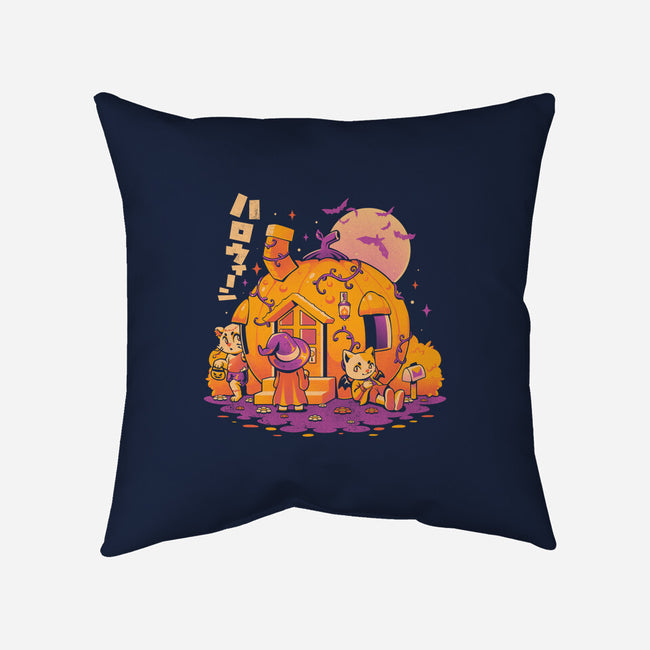 Purrpkin House-none removable cover w insert throw pillow-eduely