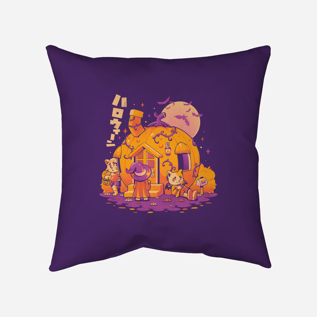 Purrpkin House-none removable cover w insert throw pillow-eduely