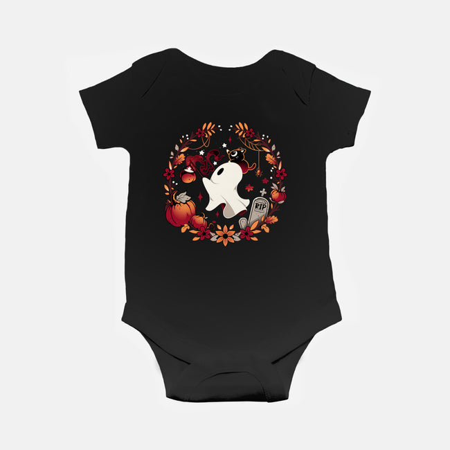 Spooky Wishes-baby basic onesie-Snouleaf