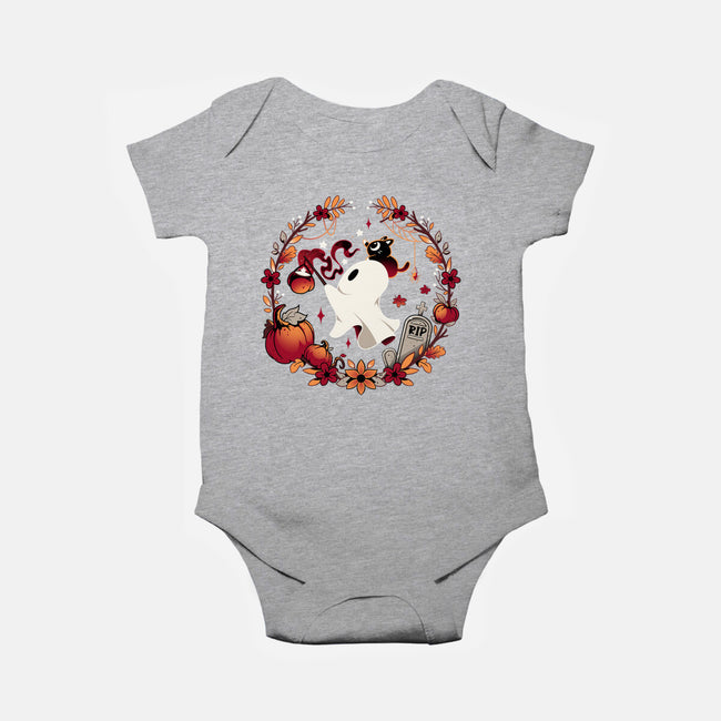 Spooky Wishes-baby basic onesie-Snouleaf