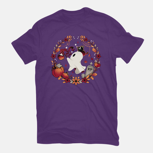 Spooky Wishes-womens basic tee-Snouleaf