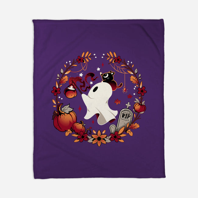 Spooky Wishes-none fleece blanket-Snouleaf