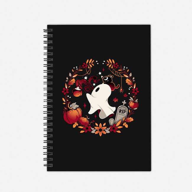 Spooky Wishes-none dot grid notebook-Snouleaf