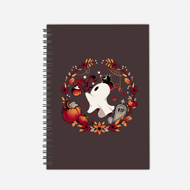 Spooky Wishes-none dot grid notebook-Snouleaf