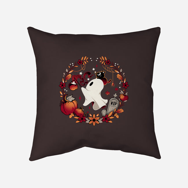 Spooky Wishes-none removable cover w insert throw pillow-Snouleaf