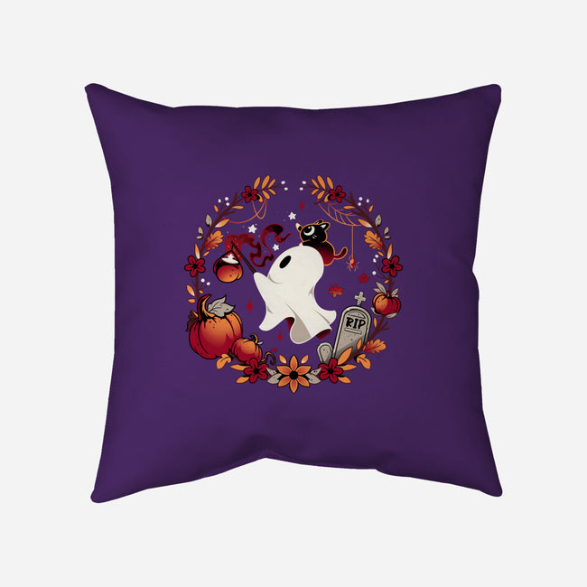 Spooky Wishes-none removable cover w insert throw pillow-Snouleaf