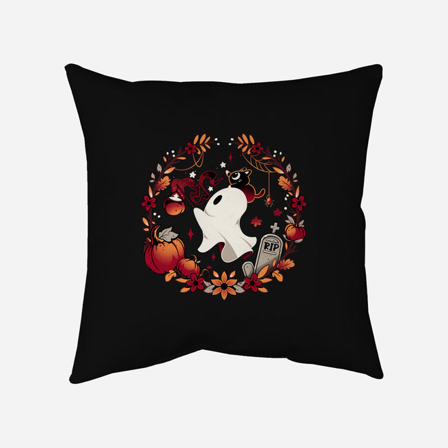Spooky Wishes-none removable cover throw pillow-Snouleaf