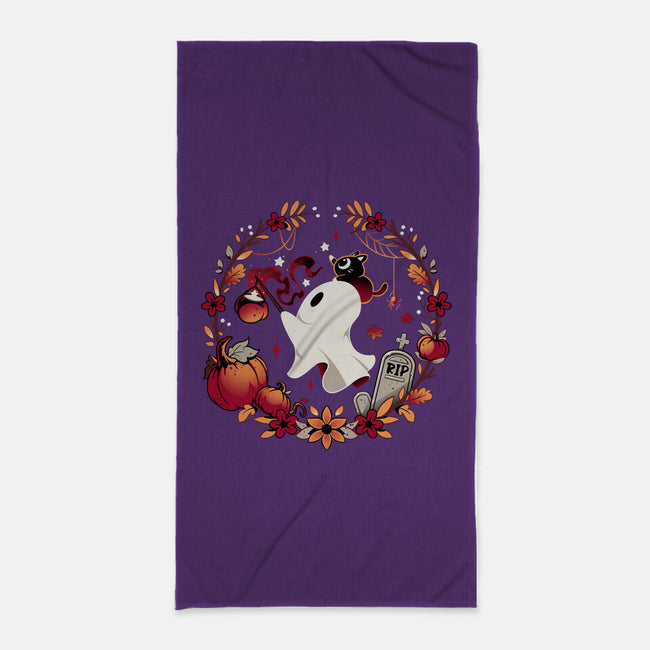 Spooky Wishes-none beach towel-Snouleaf