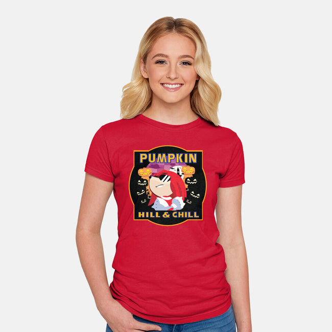 Pumpkin Hill And Chill-womens fitted tee-SwensonaDesigns