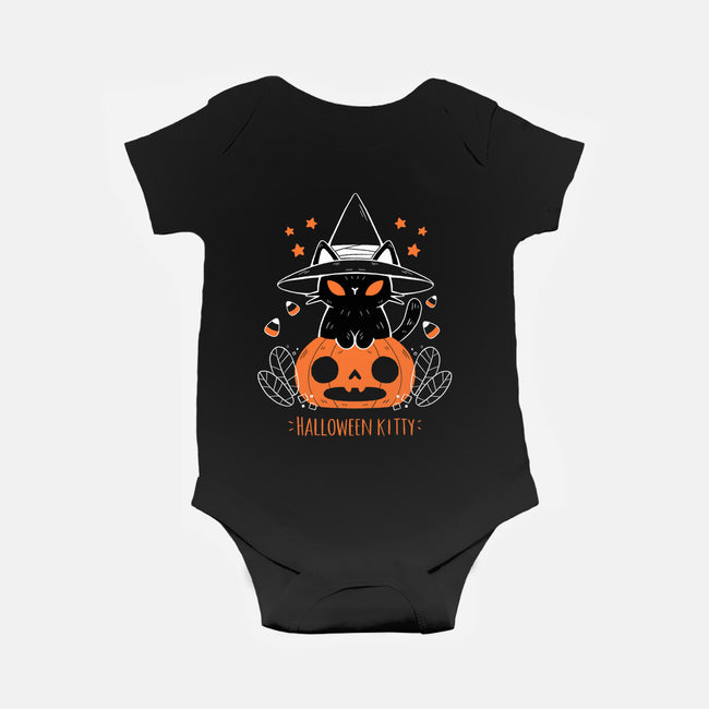 Halloween Kitty-baby basic onesie-xMorfina