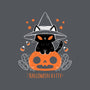 Halloween Kitty-none removable cover w insert throw pillow-xMorfina