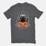 Halloween Kitty-womens fitted tee-xMorfina