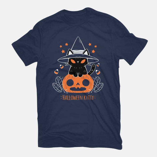 Halloween Kitty-womens fitted tee-xMorfina