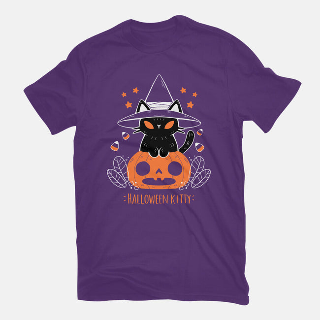 Halloween Kitty-womens fitted tee-xMorfina