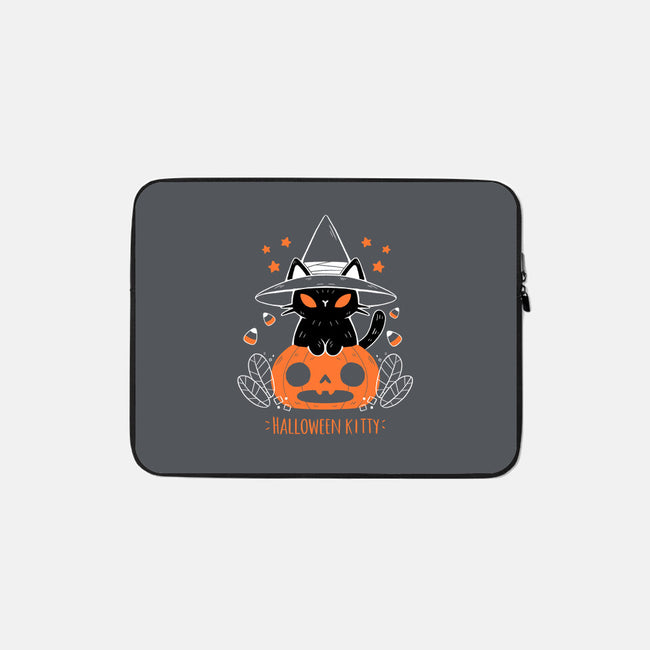 Halloween Kitty-none zippered laptop sleeve-xMorfina