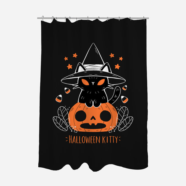 Halloween Kitty-none polyester shower curtain-xMorfina