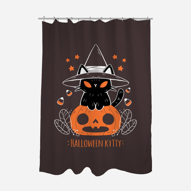 Halloween Kitty-none polyester shower curtain-xMorfina