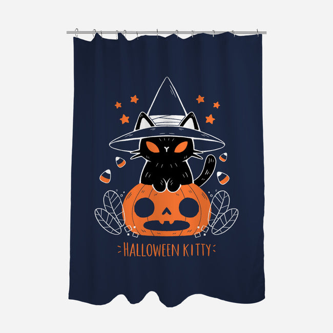 Halloween Kitty-none polyester shower curtain-xMorfina