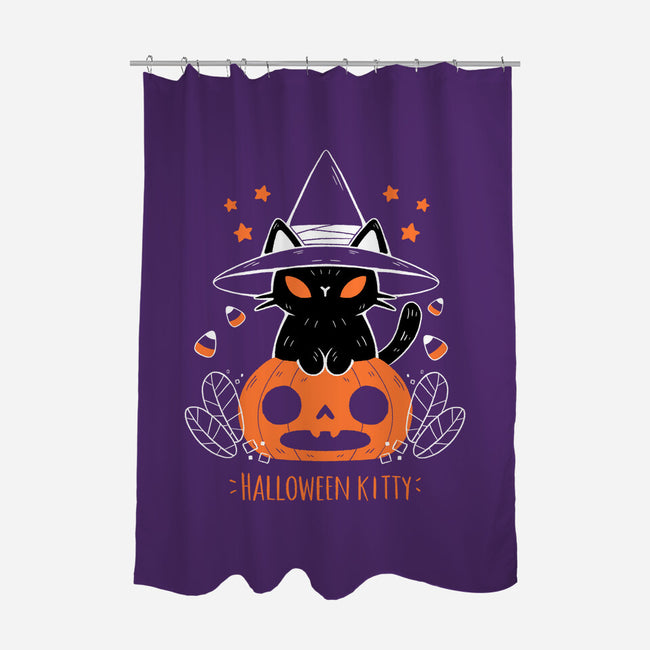 Halloween Kitty-none polyester shower curtain-xMorfina