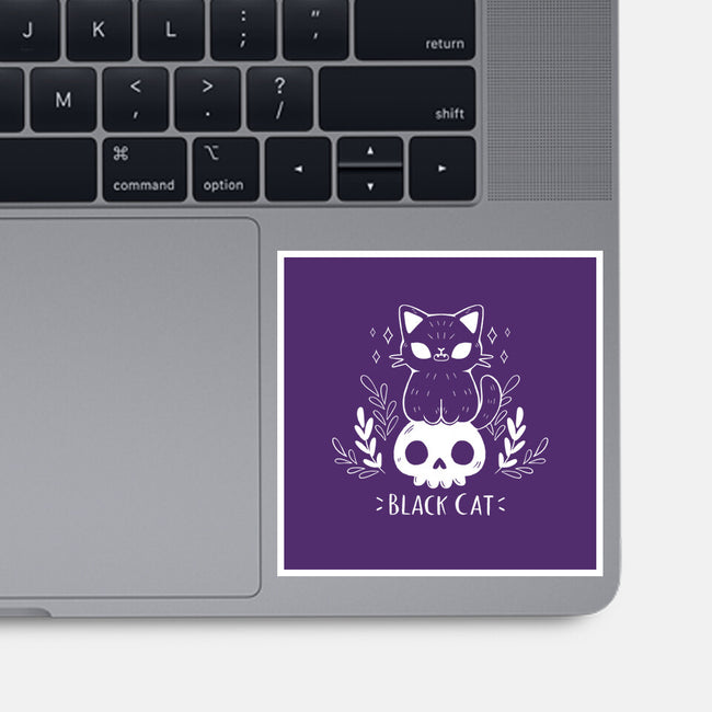 Black Cat-none glossy sticker-xMorfina
