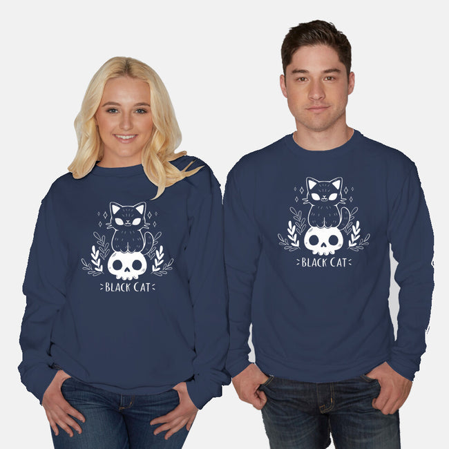 Black Cat-unisex crew neck sweatshirt-xMorfina