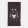 Black Cat-none beach towel-xMorfina