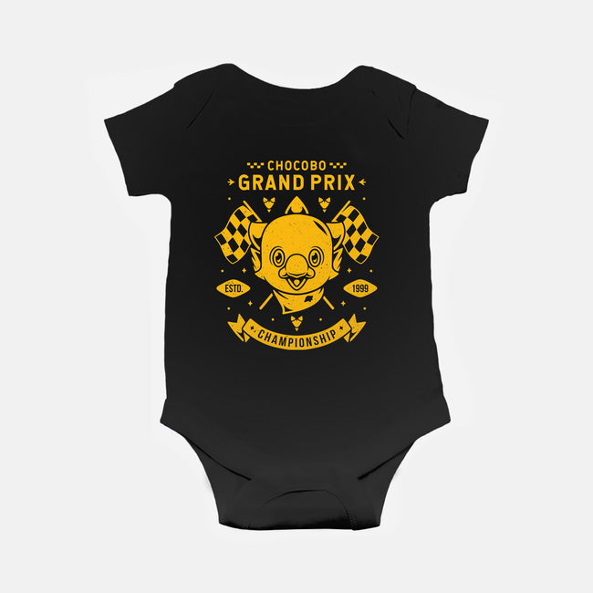 Chocobo Grand Prix-baby basic onesie-Alundrart