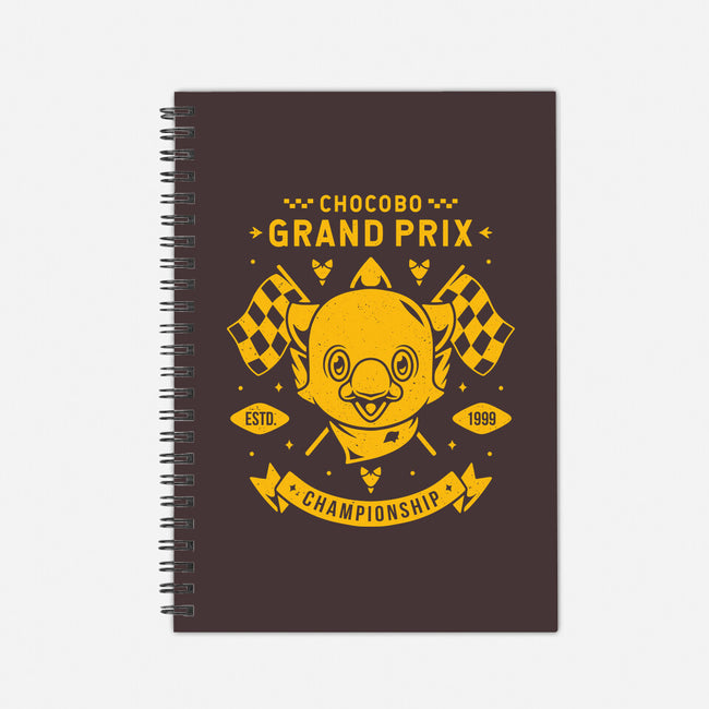 Chocobo Grand Prix-none dot grid notebook-Alundrart