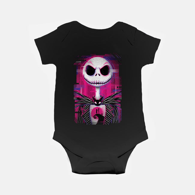 Jack Skellington Glitch-baby basic onesie-danielmorris1993