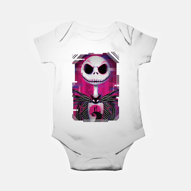 Jack Skellington Glitch-baby basic onesie-danielmorris1993