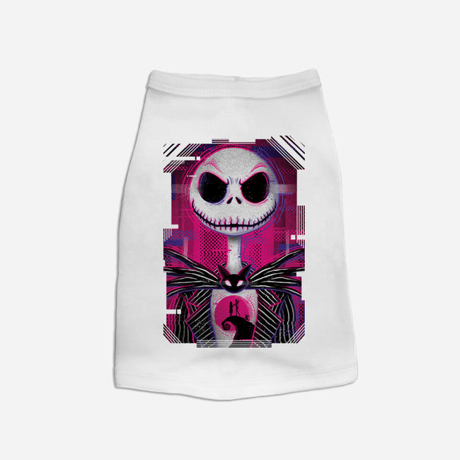 Jack Skellington Glitch-dog basic pet tank-danielmorris1993