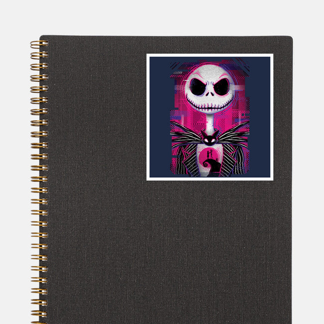 Jack Skellington Glitch-none glossy sticker-danielmorris1993