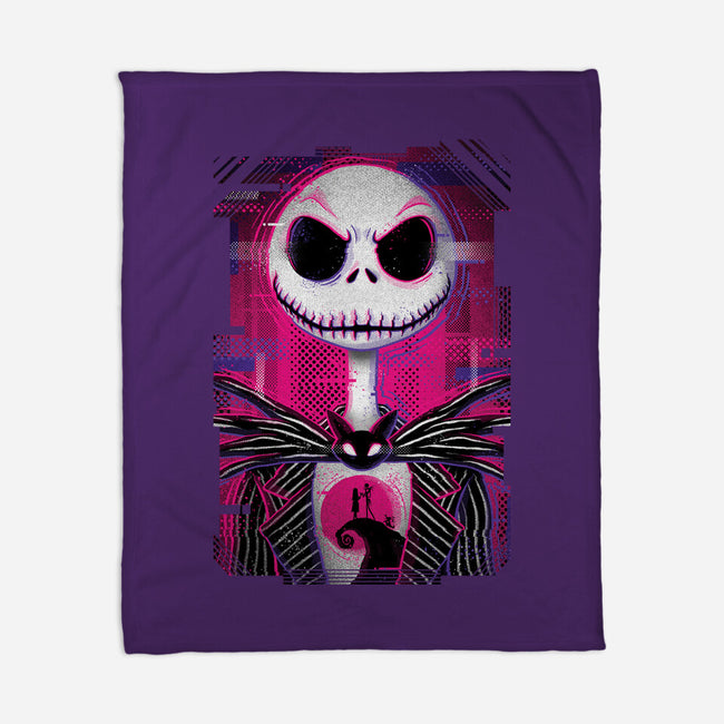 Jack Skellington Glitch-none fleece blanket-danielmorris1993