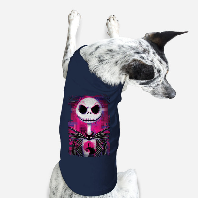 Jack Skellington Glitch-dog basic pet tank-danielmorris1993