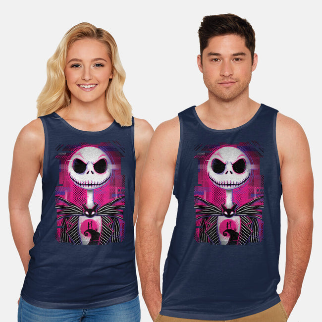 Jack Skellington Glitch-unisex basic tank-danielmorris1993