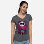 Jack Skellington Glitch-womens v-neck tee-danielmorris1993