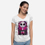 Jack Skellington Glitch-womens v-neck tee-danielmorris1993