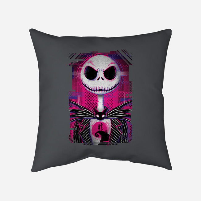 Jack Skellington Glitch-none removable cover throw pillow-danielmorris1993