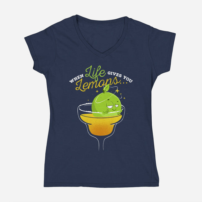 When Life Gives You Lemons-womens v-neck tee-zawitees